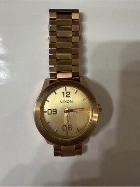 Nixon Gold Stainless Steel Bracelet Watch